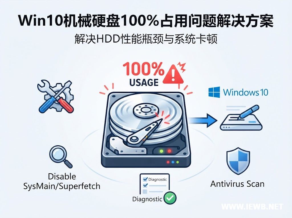 Ｗin10机械硬盘100％占用问题解决方案