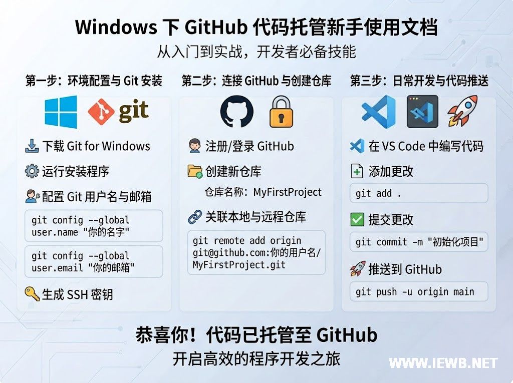 Windows下Github代码托管新手使用文档