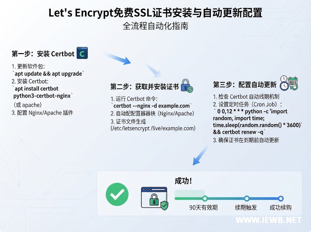 Let's Encrypt免费SSL证书安装与自动更新配置