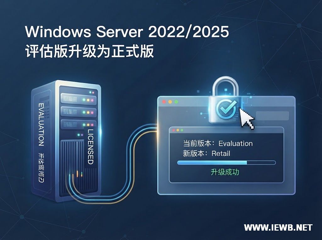 将windows server 2022/2025从评估版升级为正式版