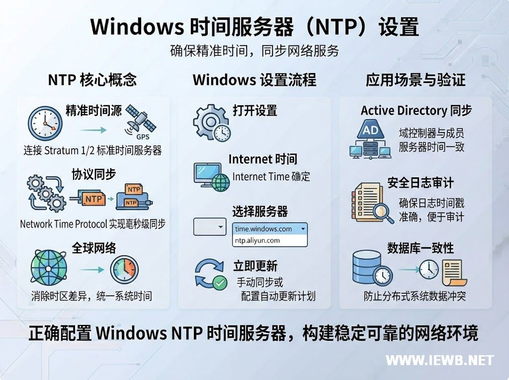 Windows 时间服务器（NTP）设置